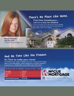 McCue No Place Like Home Ad